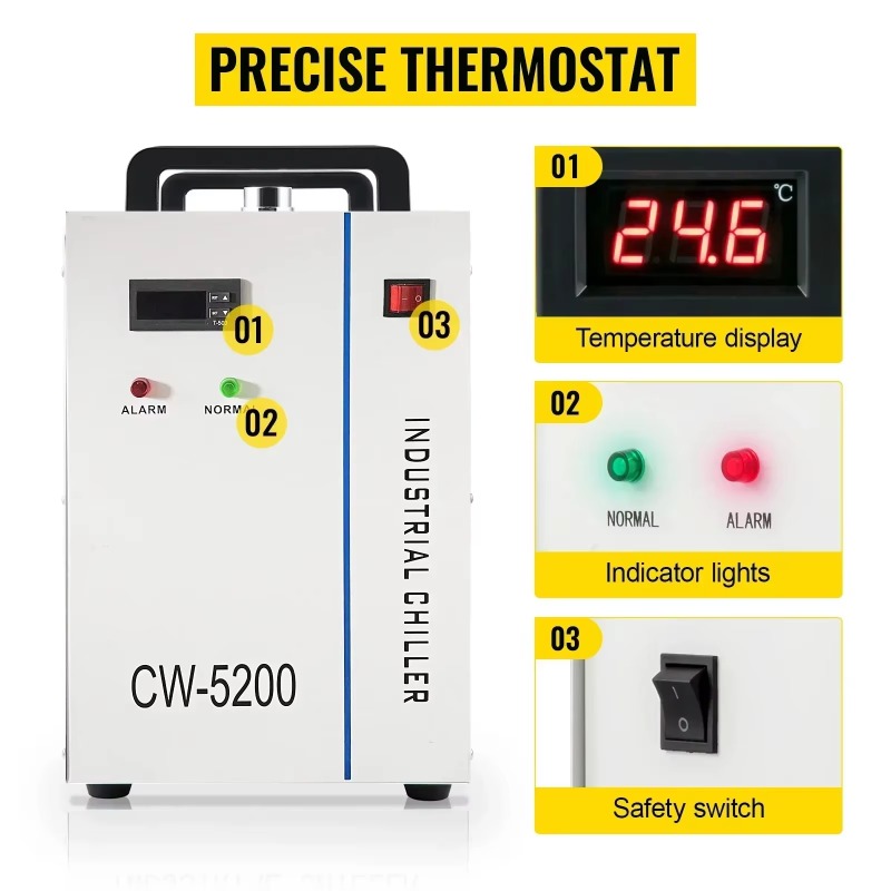 【Industrial】Enfriador de agua  - Laser Industrial Chiller reseña y precio